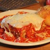 Lasagna at Mia Pizzeria in Indianapolis Indiana