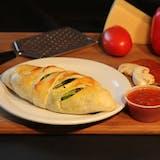 Mia Pizzeria's Spinach & Cheese Calzone in Indianapolis, IN